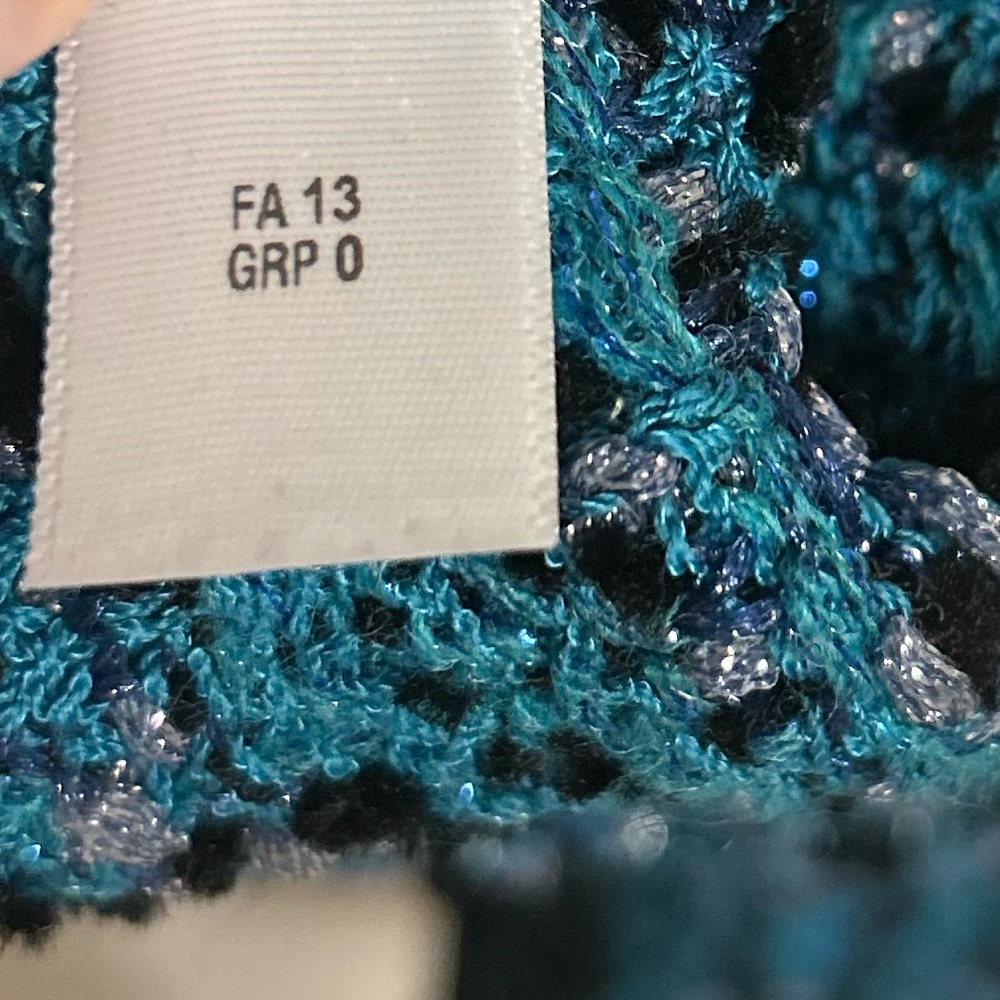 St. John Collection Teal Bouclé Black-Trimmed Jacket - Picture 7 of 10